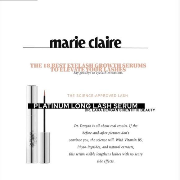 BNIB Dr Lara Devgan Platinum Long Lash Serum Full Size 5mL Retail Price $150.00 - Picture 7 of 8